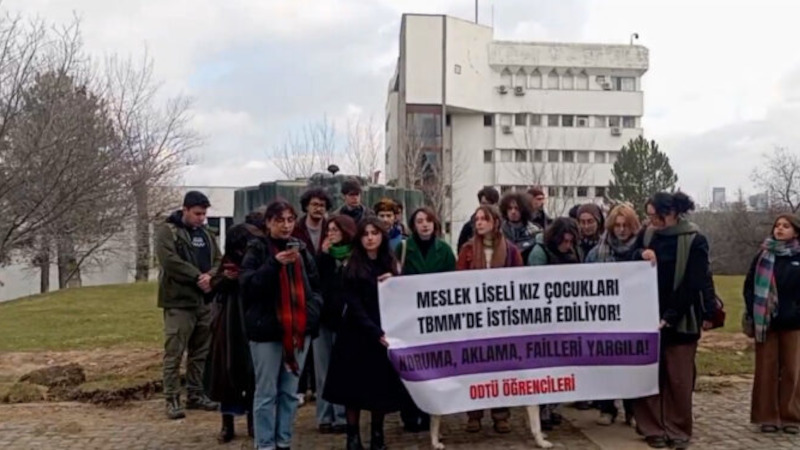 ODTÜ öğrencilerinden Meclisteki istismara karşı eylem