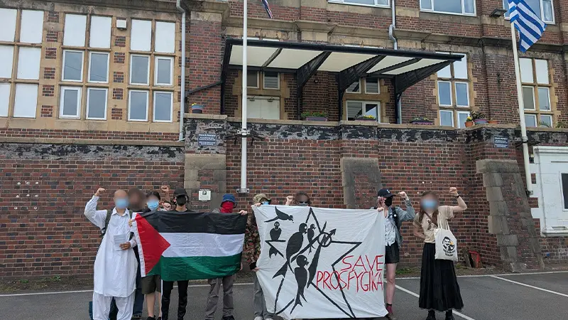 Birmingham’da Prosfygika ile dayanışma eylemi